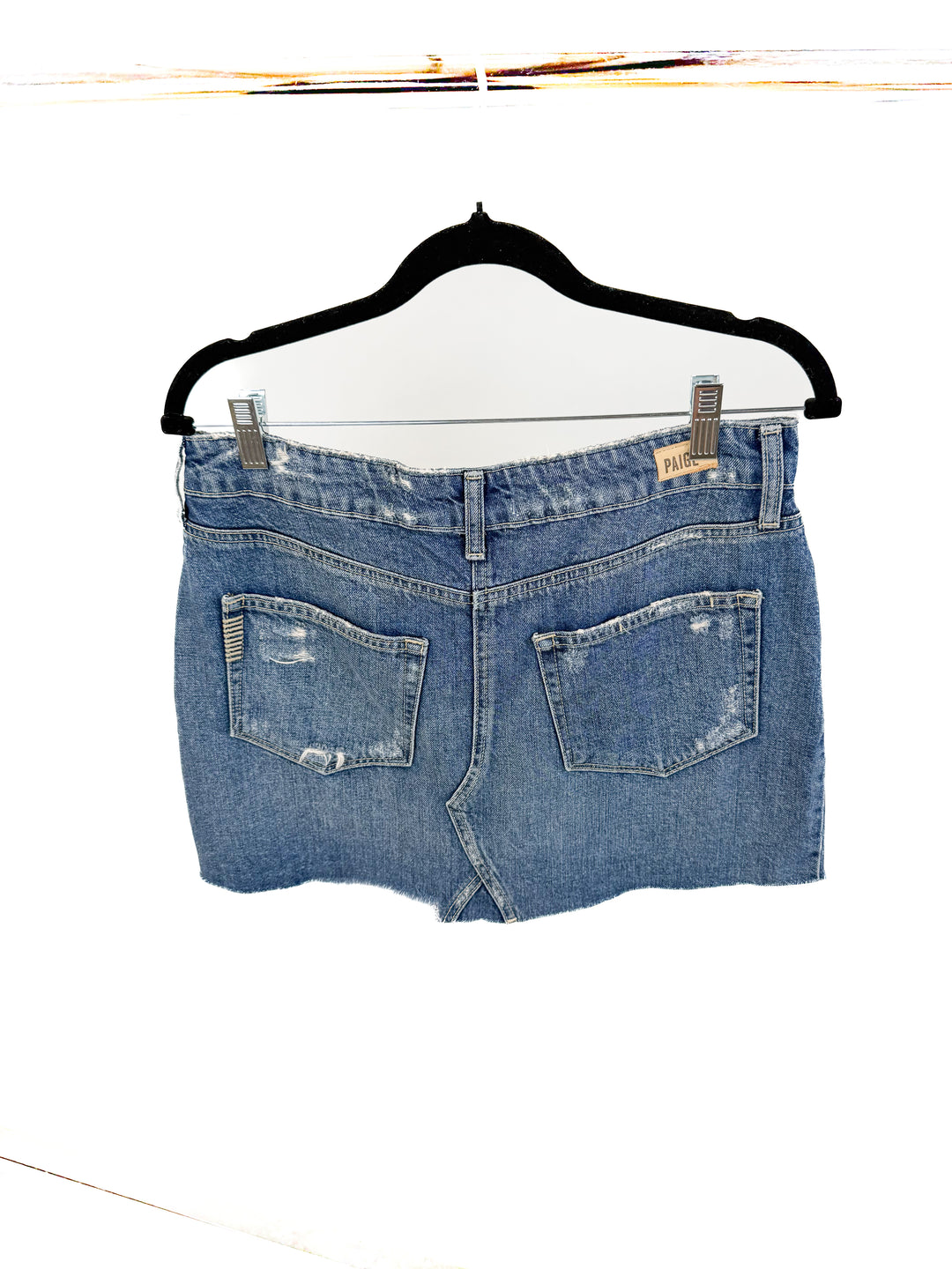 Paige denim skirt medium wash NWT (28; retail $168)