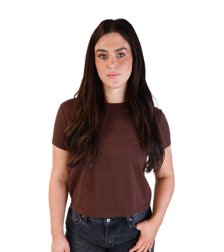 Cuts brown short sleeve tee (s; retail $52)