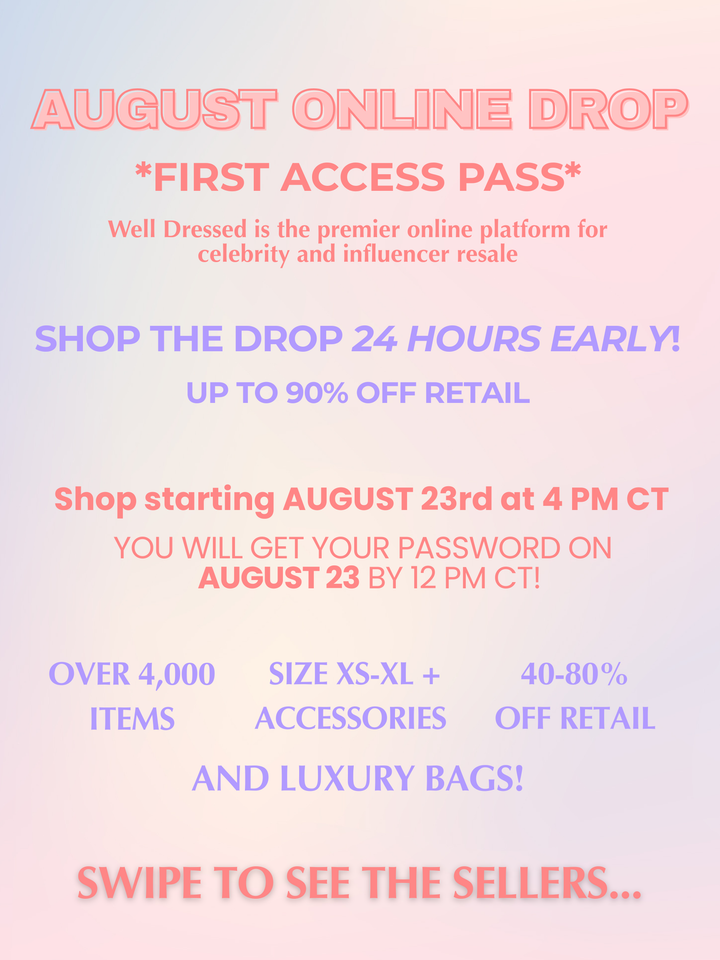 FIRST ACCESS PASS- August 2026 Online Drop