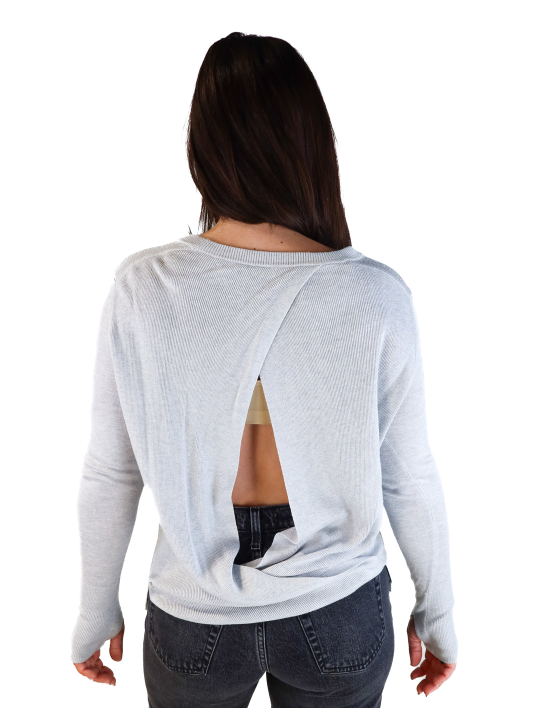 Lululemon grey open back sweater (s*; retail $98)