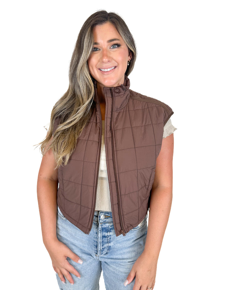 Daily Drills Brown Zip Up Vest (XS/S)