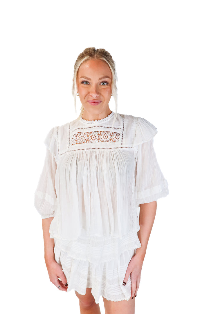 Free People Ivory Blouse (XS)