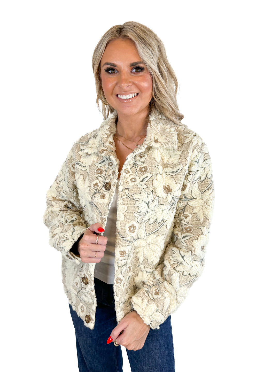 Abercrombie Floral Textured Jacket NWT (XS)