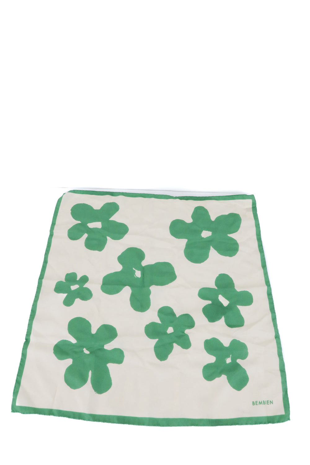 bembien green patterned scarf (retail $115)