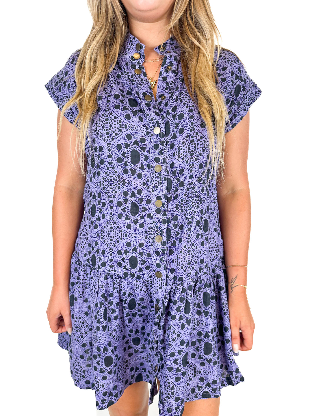 Karina Grimaldi Print Mini Dress (M)