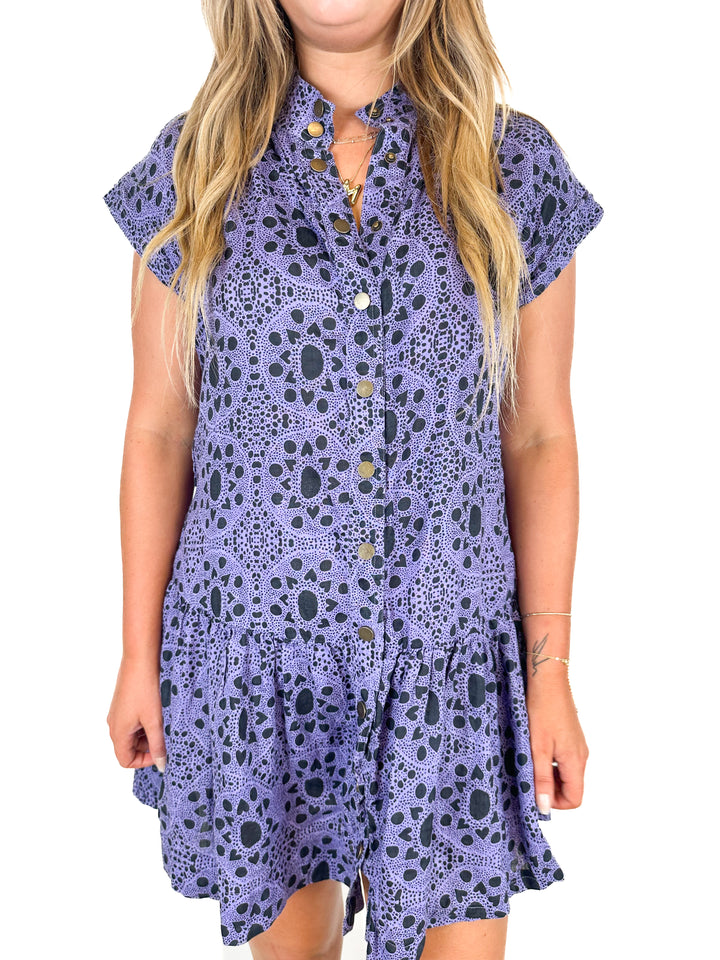 Karina Grimaldi Print Mini Dress (M)