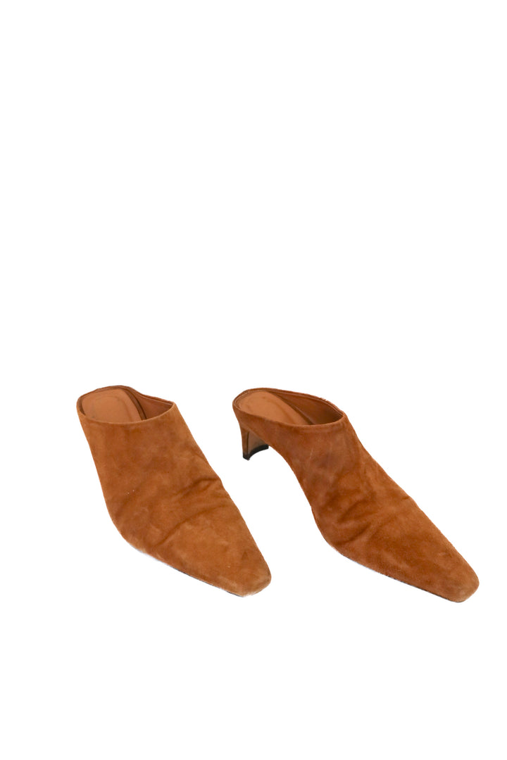 staud suede heeled mule (39; retail $350)