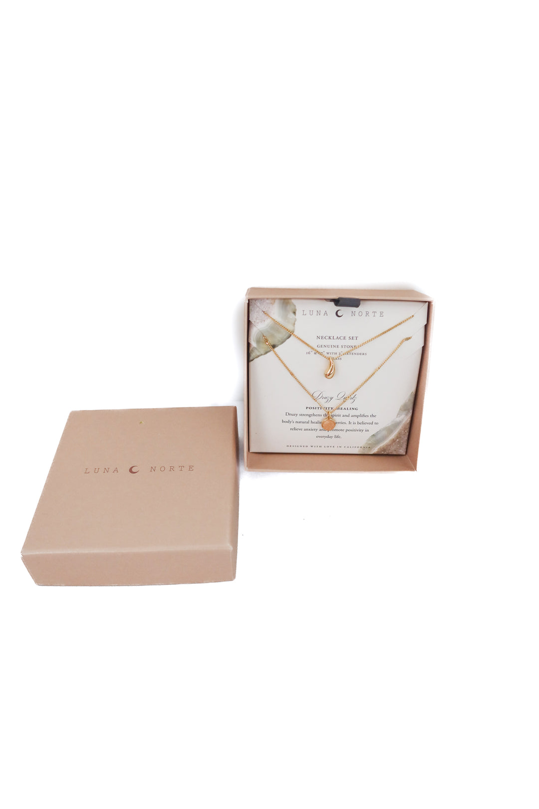 luna norte stone and druzy necklace set nwt (retail $72)
