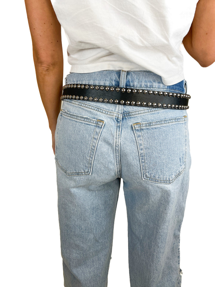 Black Studded Belt