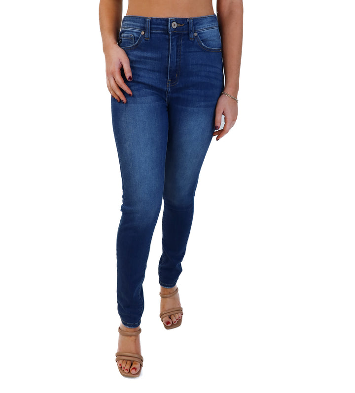 Kancan medium wash skinny jeans (27; retails for $69.99)