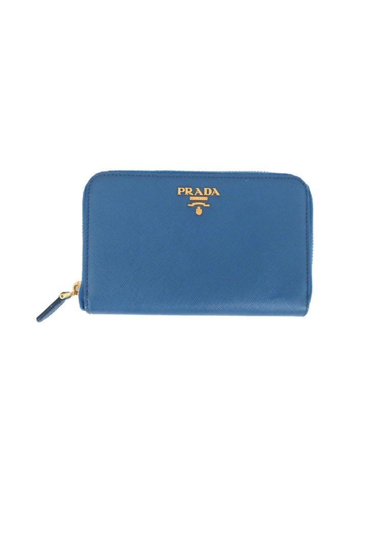 Prada Blue Zip Around Safiano Wallet (retail $695)