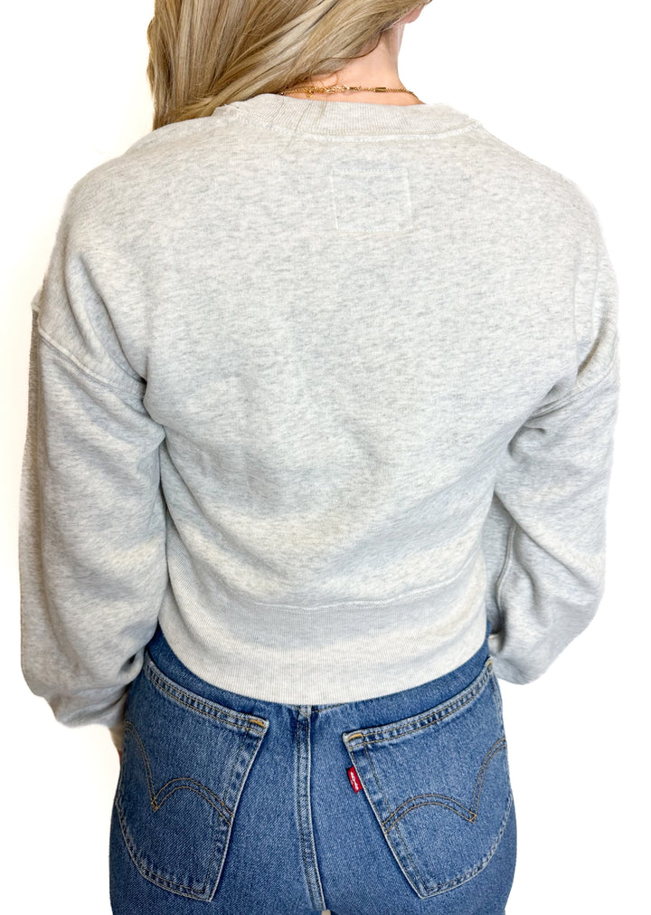 Abercrombie Heathered Grey Sweatshirt (XS)
