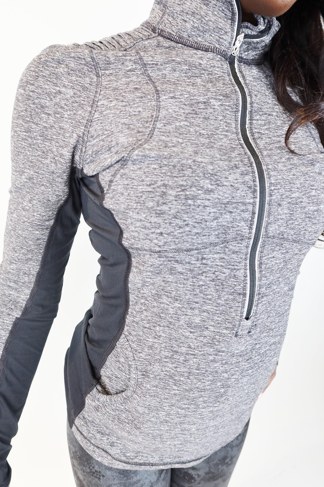 Lululemon Gray Half-Zip Activewear Pullover (6)