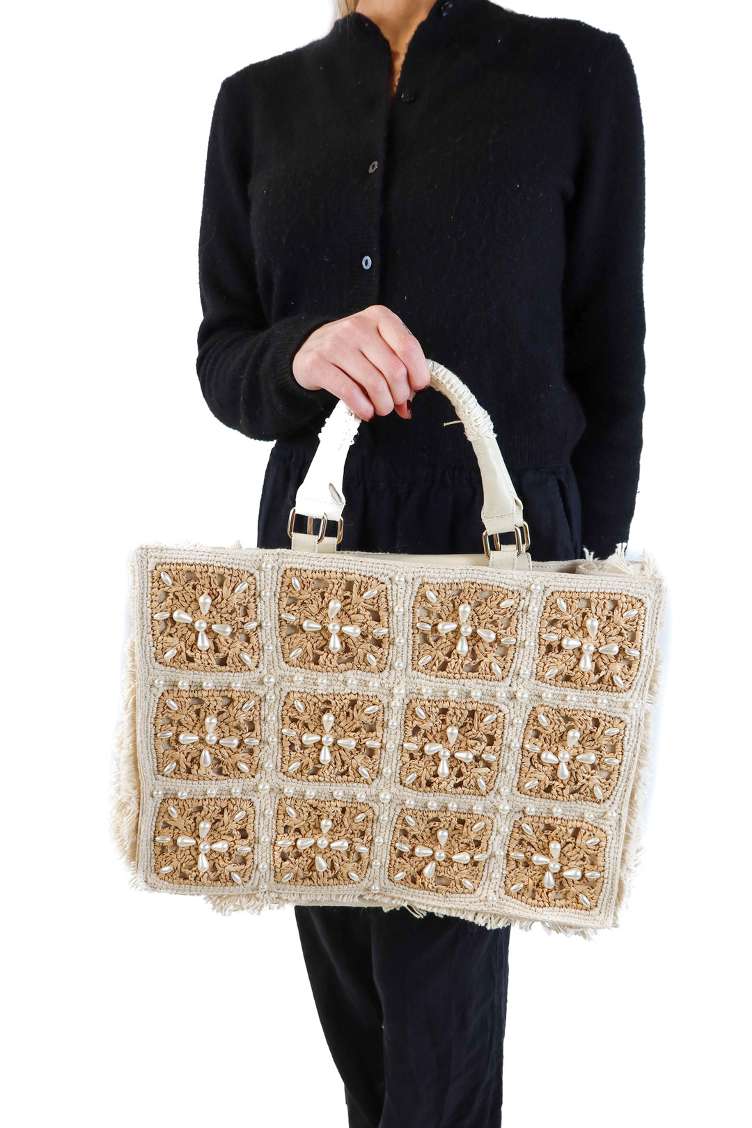 Dolce vita pearl/straw bag (retails for $278)