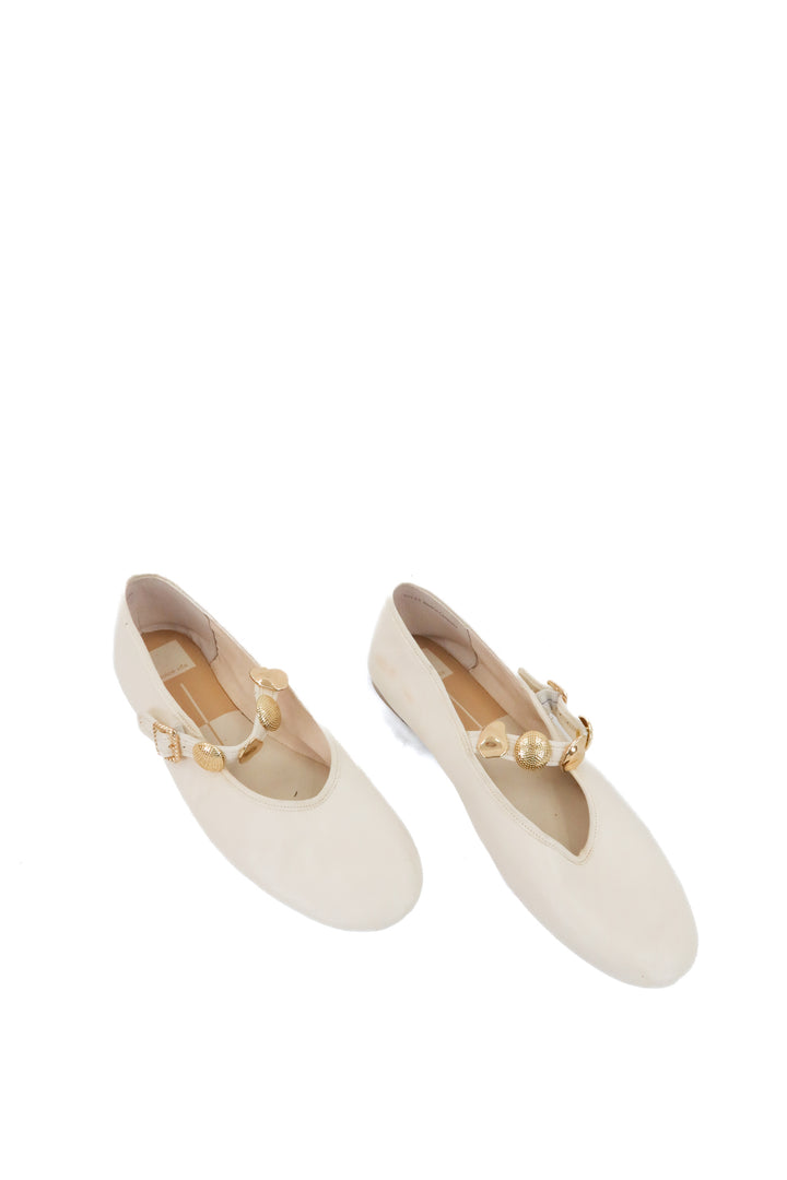 dolce vita cream mary jane flats (9.5)