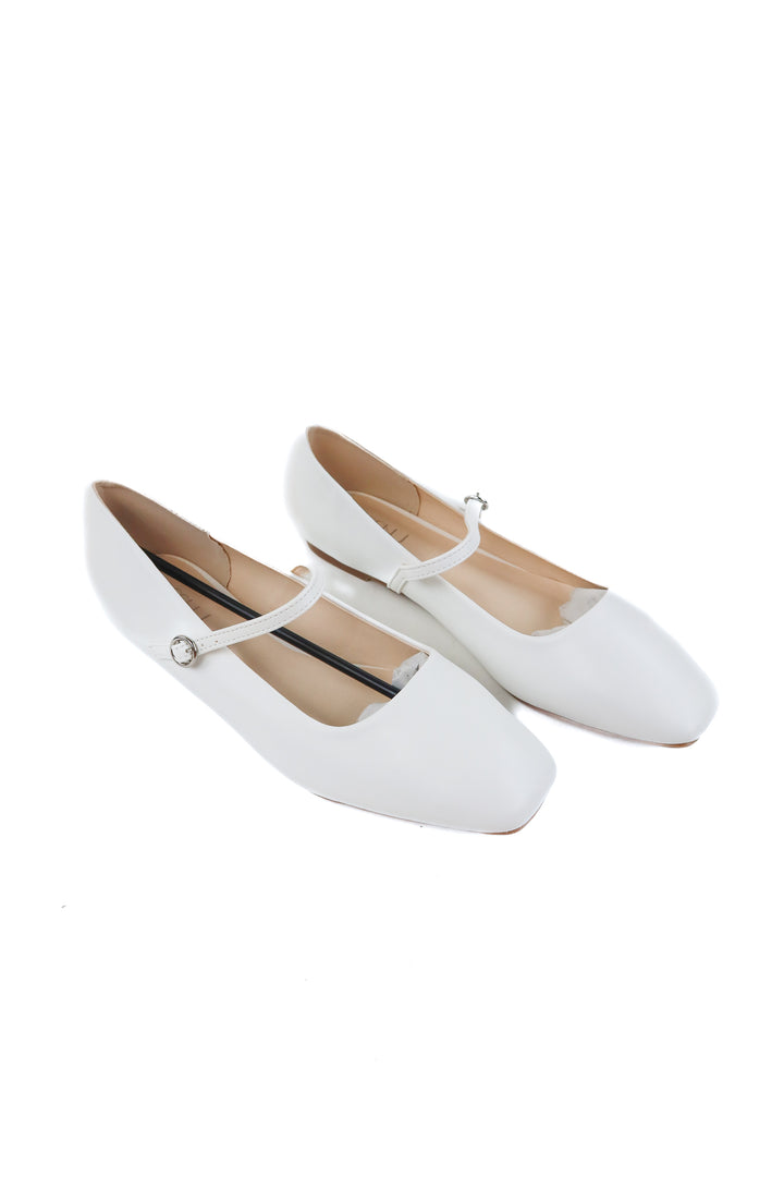 musshoe white ballet flats NWOT (7)