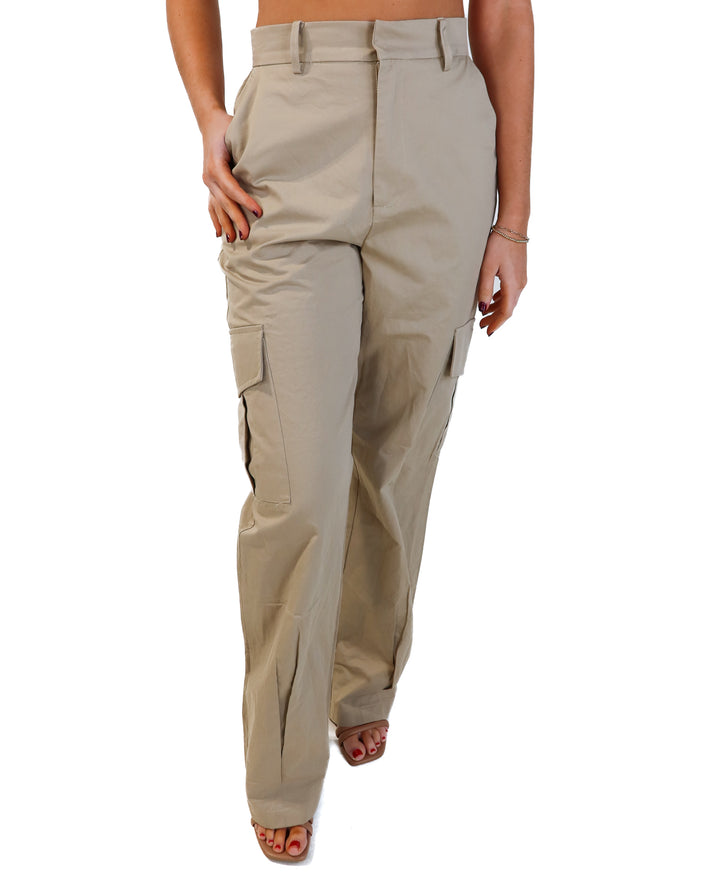 Showpo taupe cargo pants NWT (4; retail $69.95)