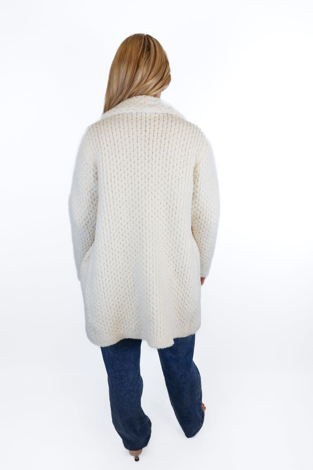 barefoot dreams cream cardigan (m; retail $125)