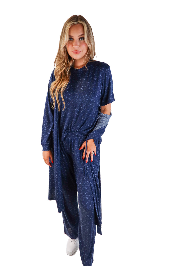 Tommy John blue star 3 piece pajama set NWT (M; retail $156)