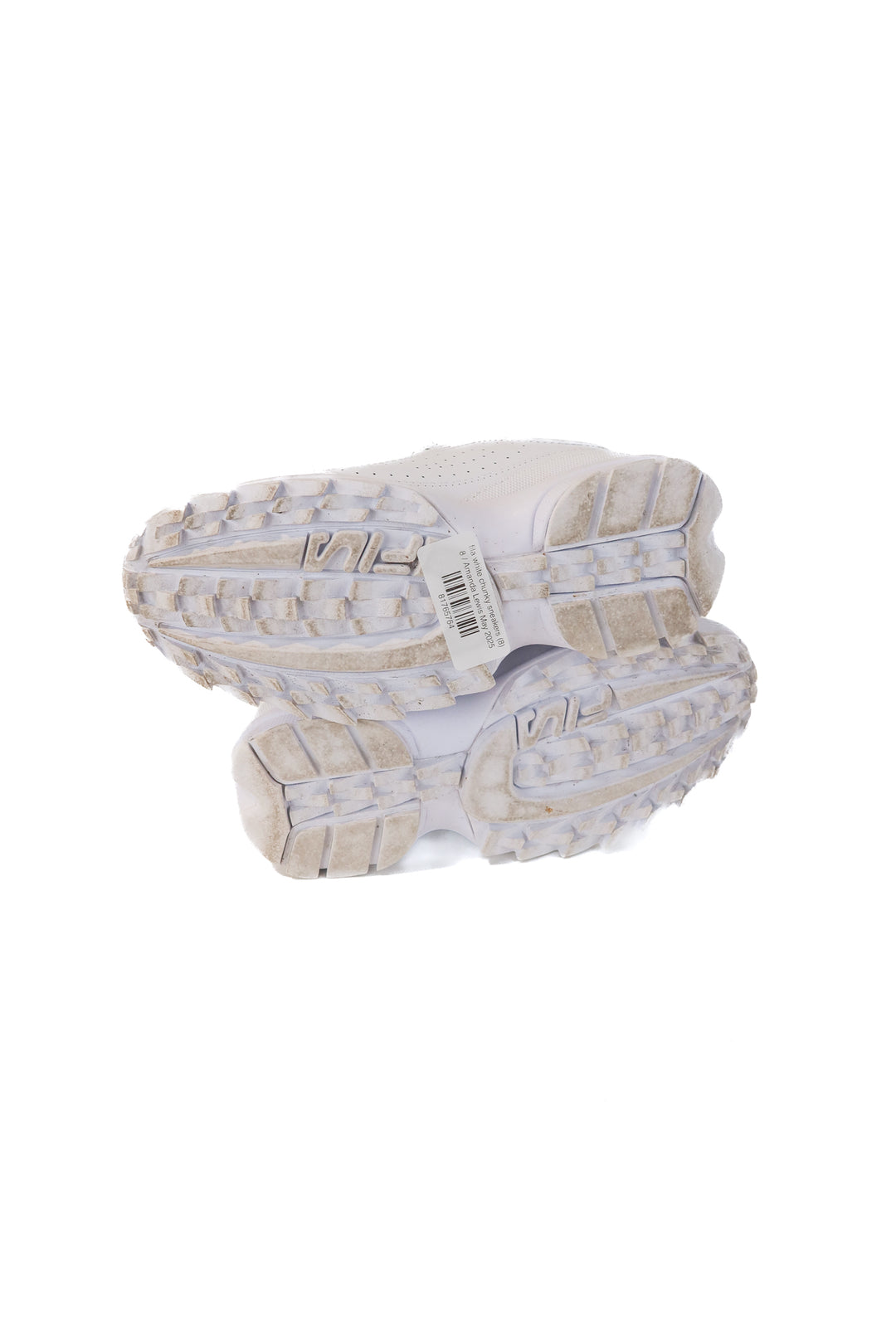 fila white chunky sneakers (8; retail $70)