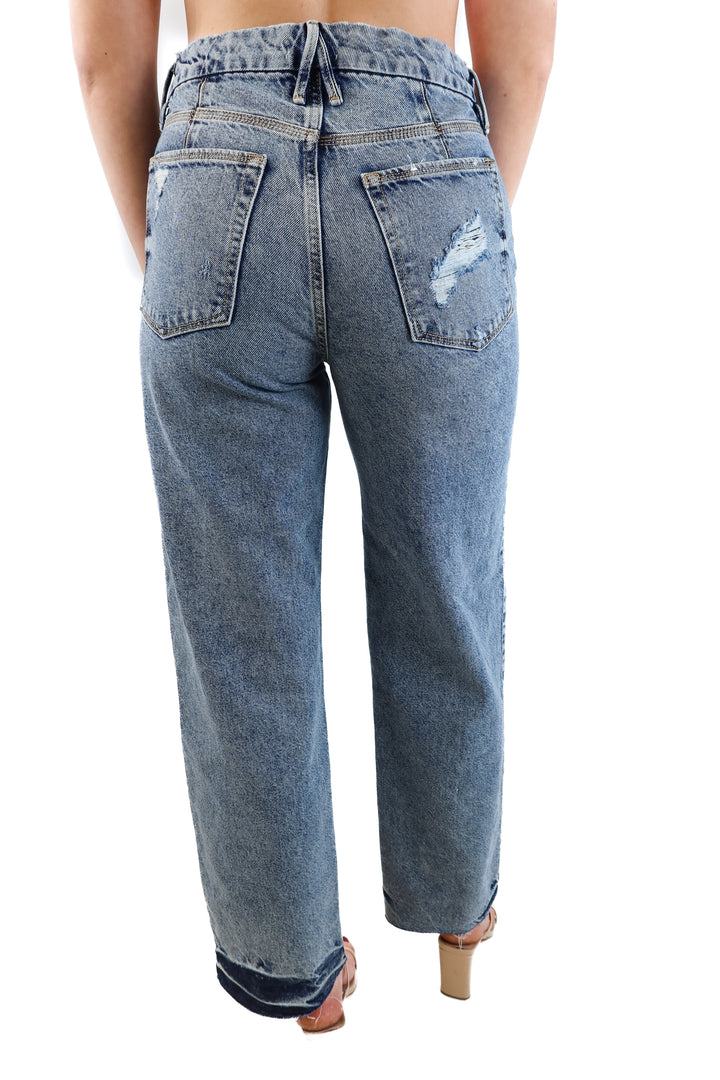 Good American Distressed Jeans (28; retail $179)