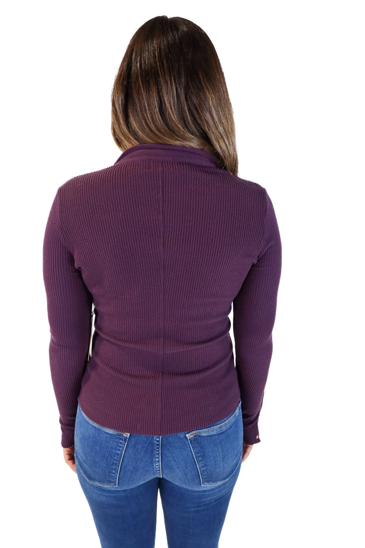 Nation purple button up sweater NWT (m; retails for $198)
