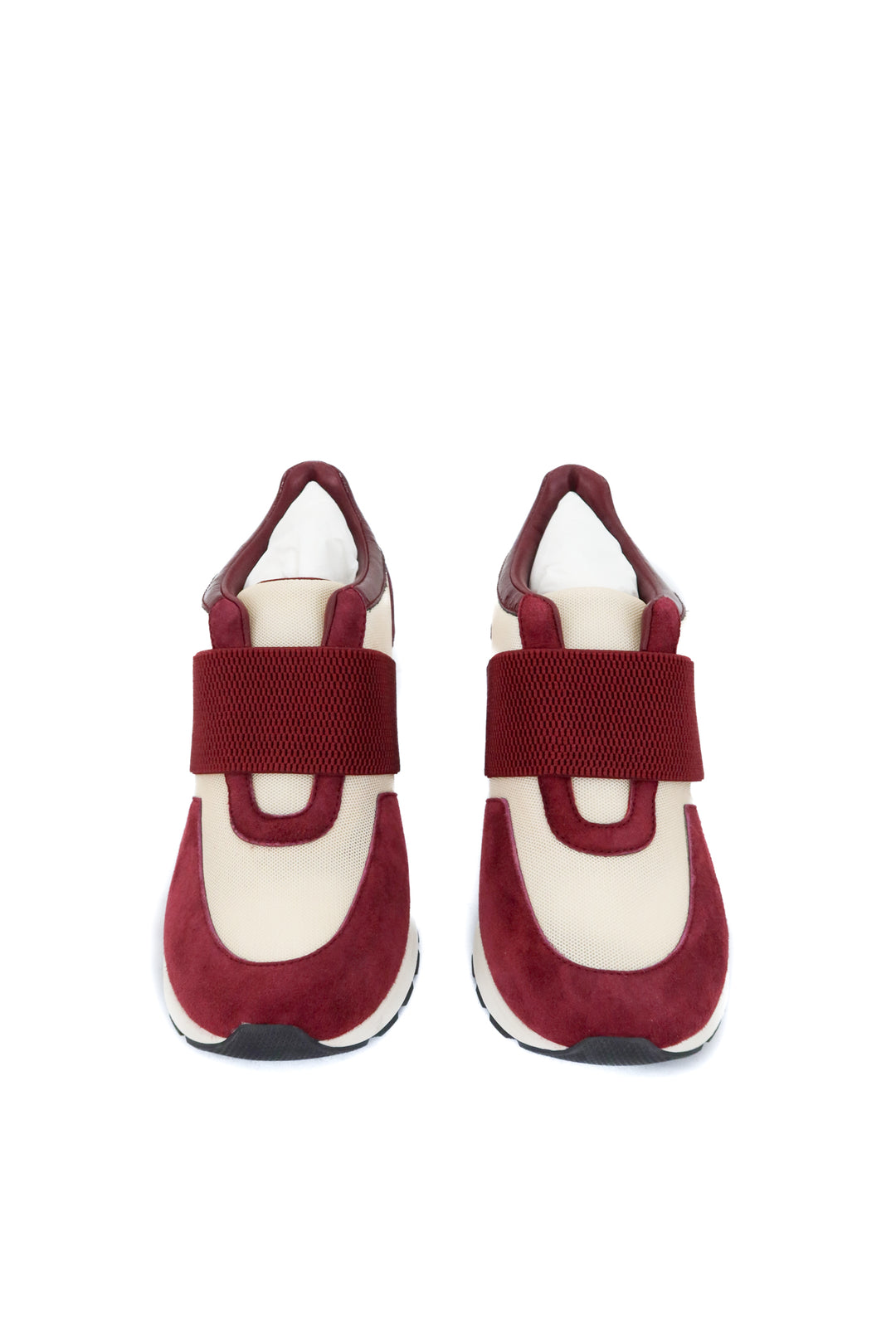 sneex cream and burgundy shoes (10; retail $395)