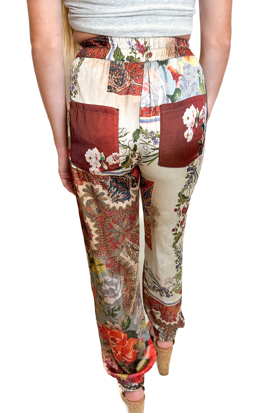 Zara Floral Silky Pants NWT (XS)