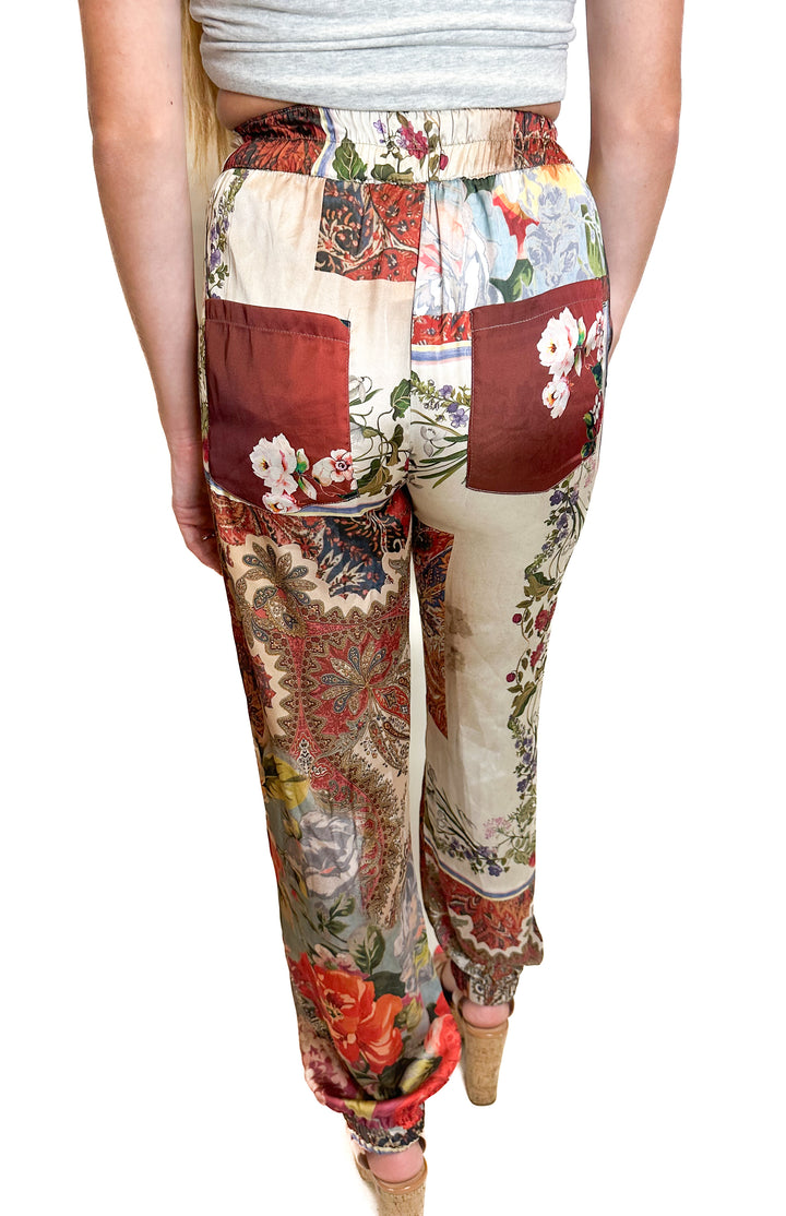 Zara Floral Silky Pants NWT (XS)