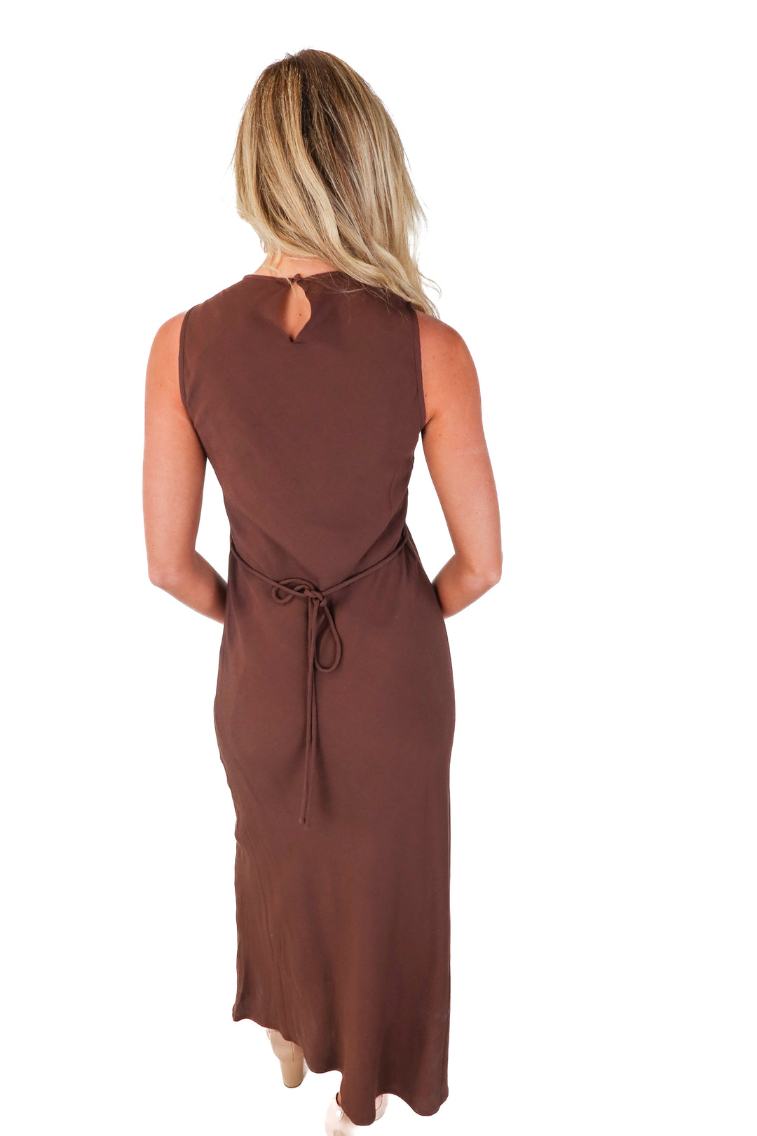 wayf brown maxi dress NWT (s; retail $78)
