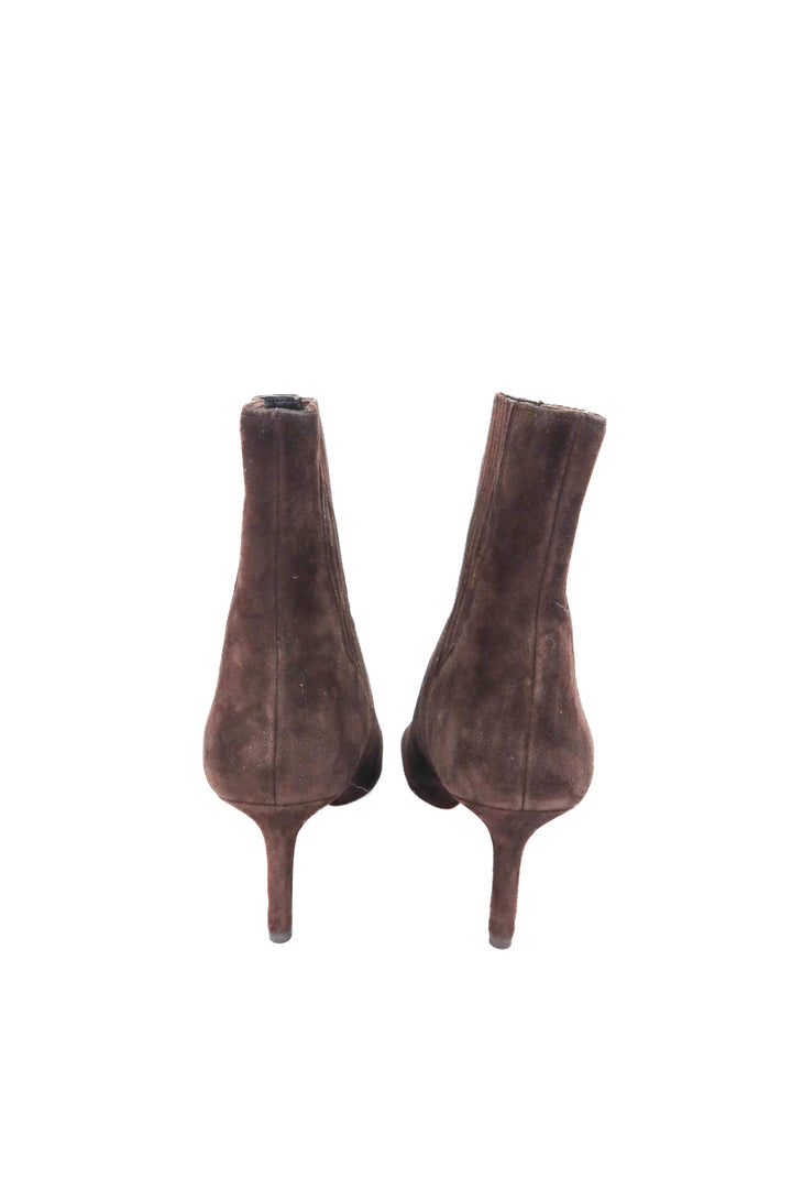 veronica beard dark brown suede boots (10; retail $495)