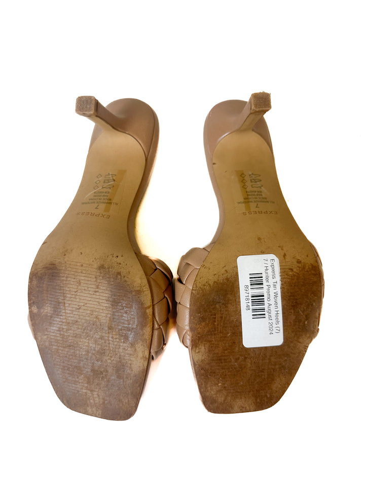 Express Tan Woven Heels (7)