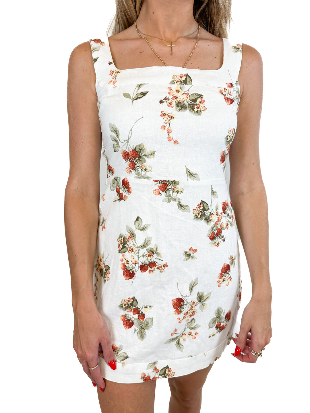 Abercrombie Linen-Blend Wide Strap Mini Dress NWT (XSP; retail $70)