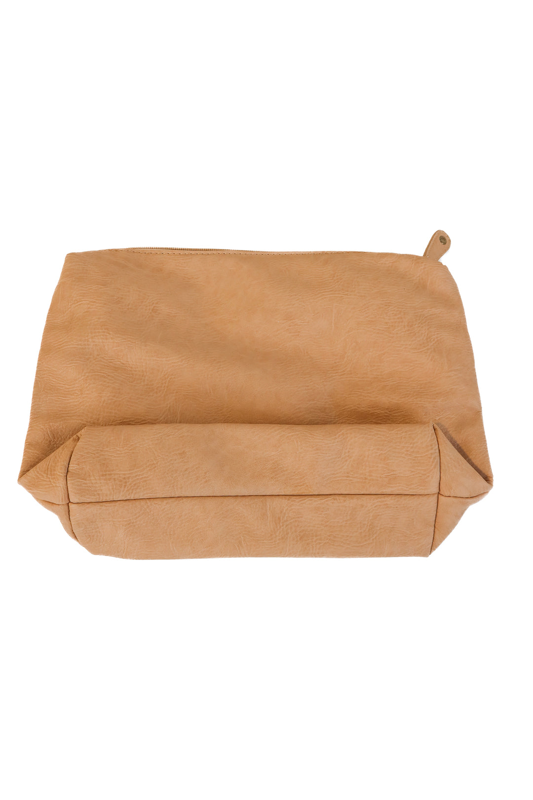 street level brown leather pouch