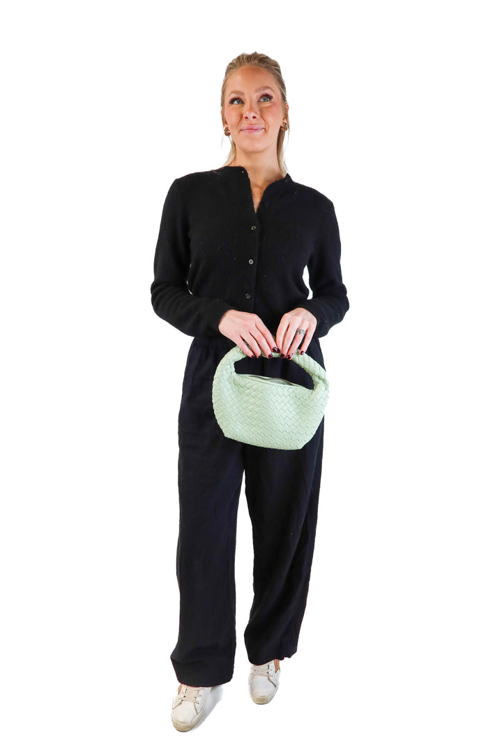 Billini mint woven shoulder bag (retail $80)