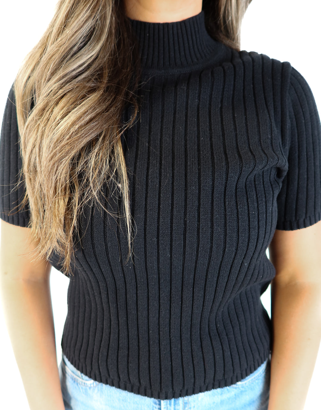 J.crew black short sleeve sweater NWT (L)