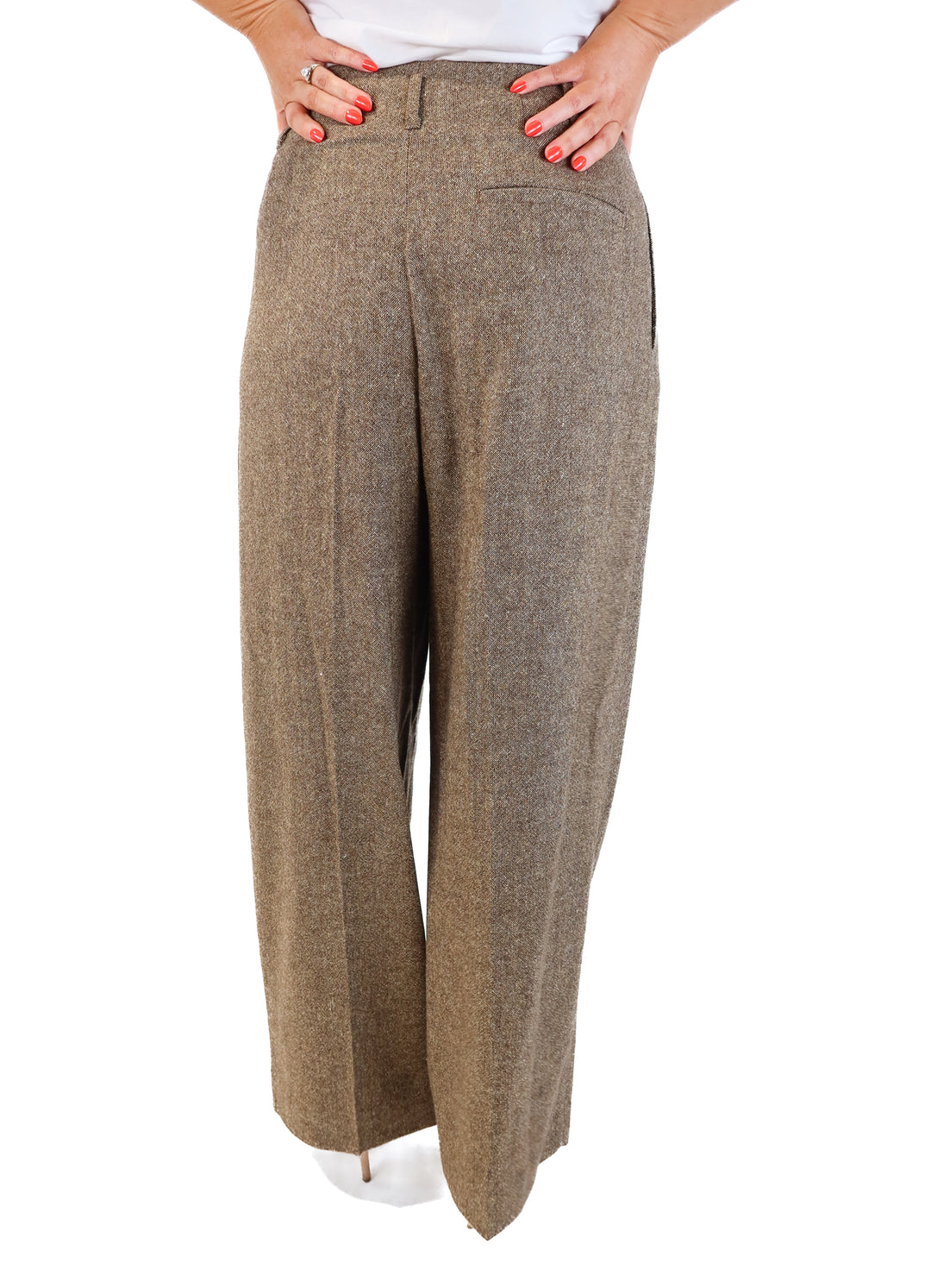 SOLD: Banana Republic brown wool trousers (8; retail $170)