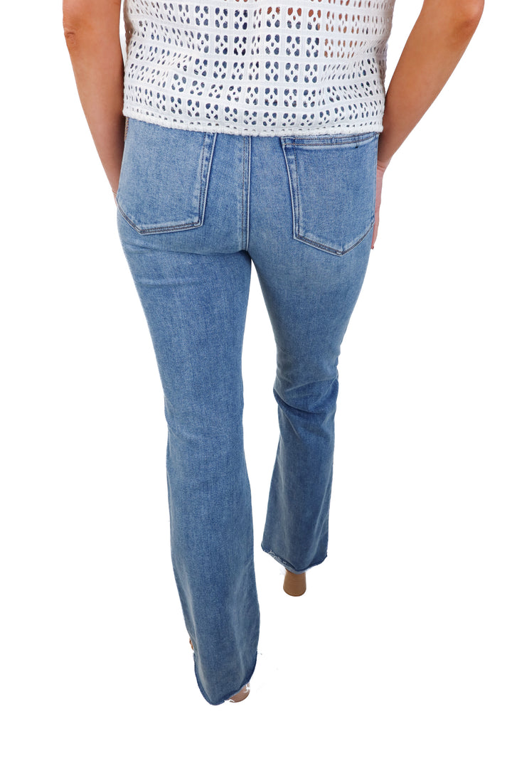 Paige light wash flare jeans (26; retail $249)