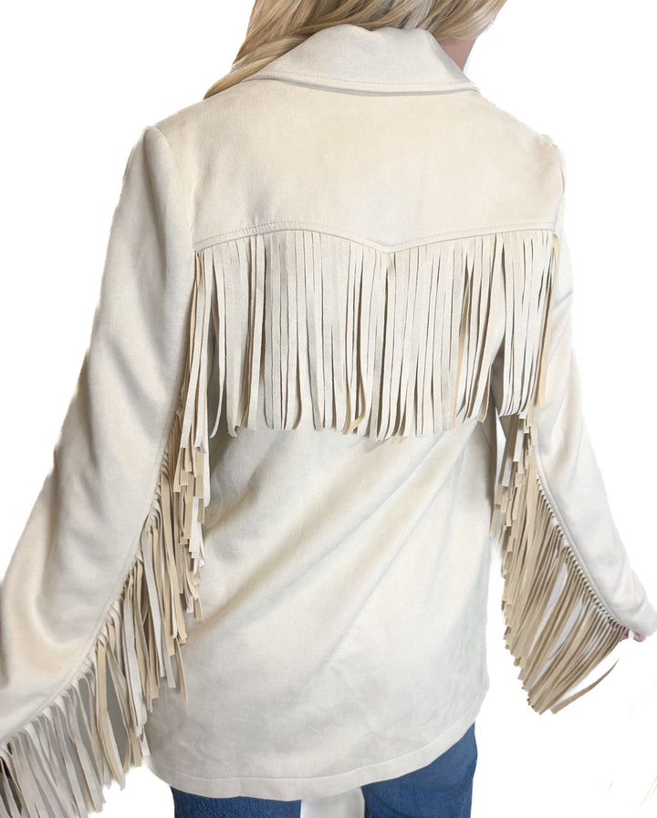 Show Me Your Mumu Faux Suede Fringed Jacket NWT (XS)