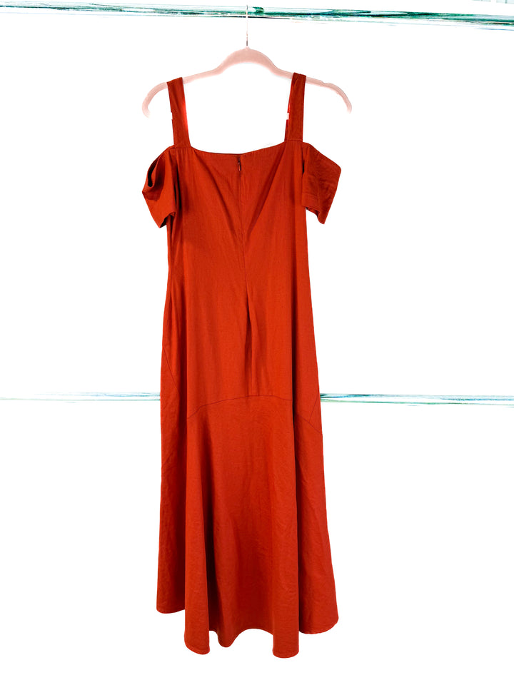alc rust maxi dress NWT (6; retail $450)