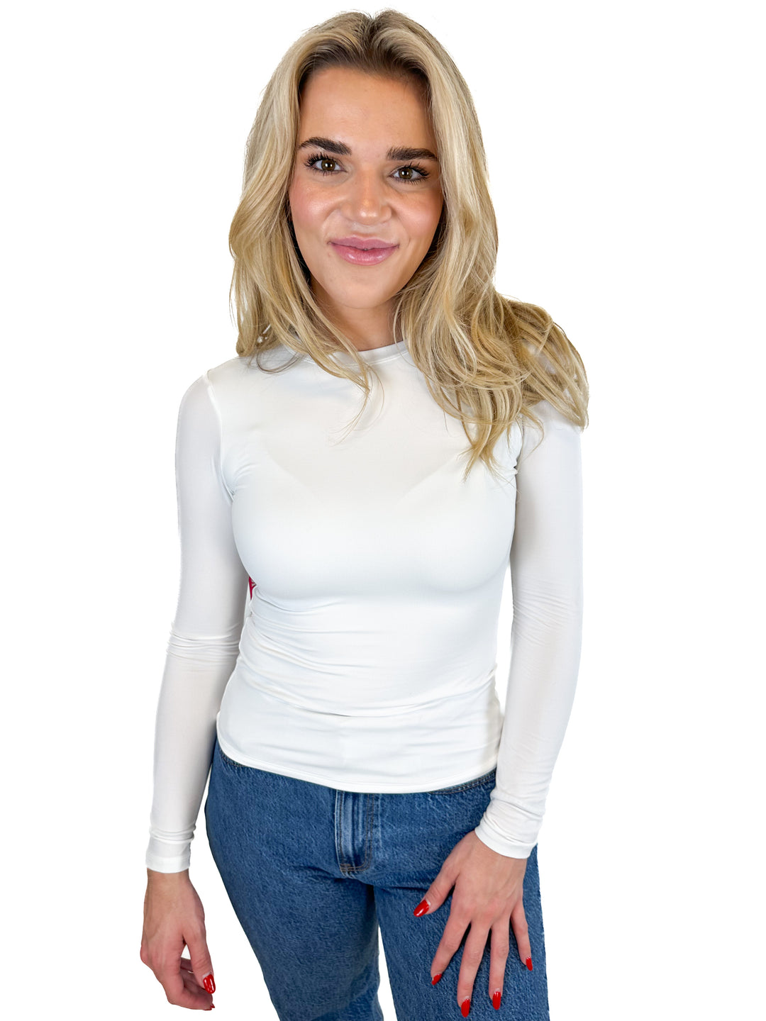 PUMIEY White Long Sleeve T Shirt Crew Neck NWT (XS)