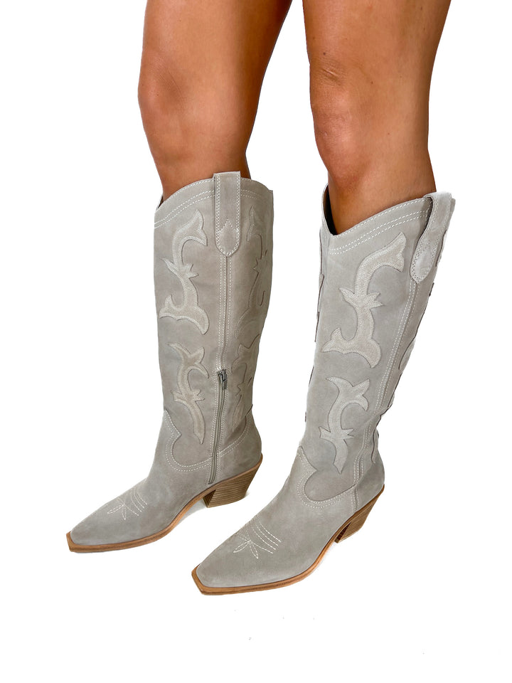 Dolce Vita Taupe Suede Samsin Boots (9.5)