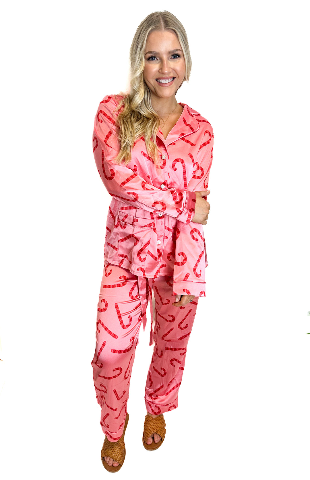 Buddy Love Candy Cane Pajama Set NWT (S)