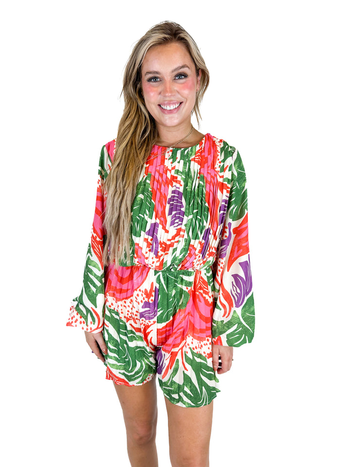 Fashion Nova Floral Print Romper (L)