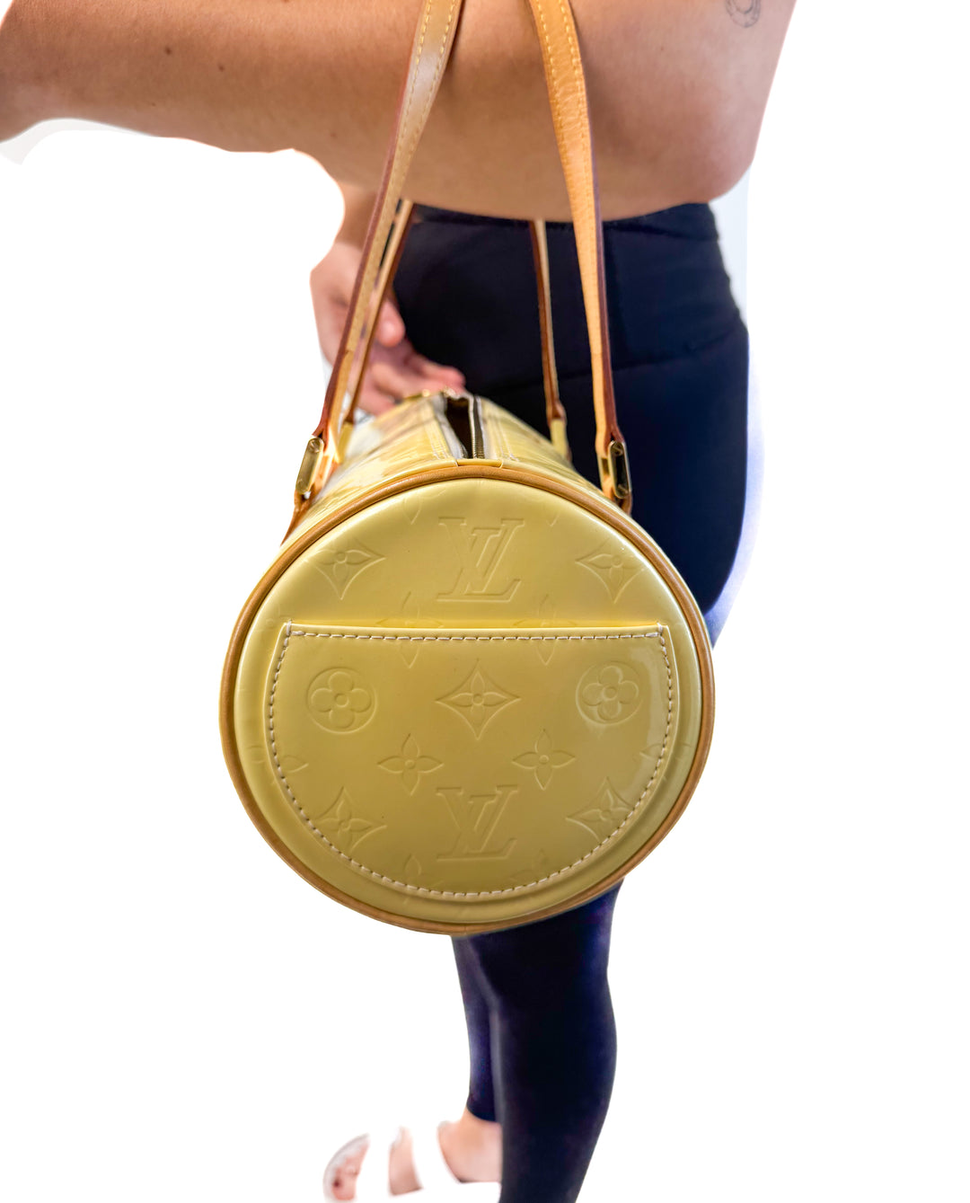 SOLD: Louis Vuitton Vernis Perle Patent Bedford Bag in Butter Yellow (Vintage)