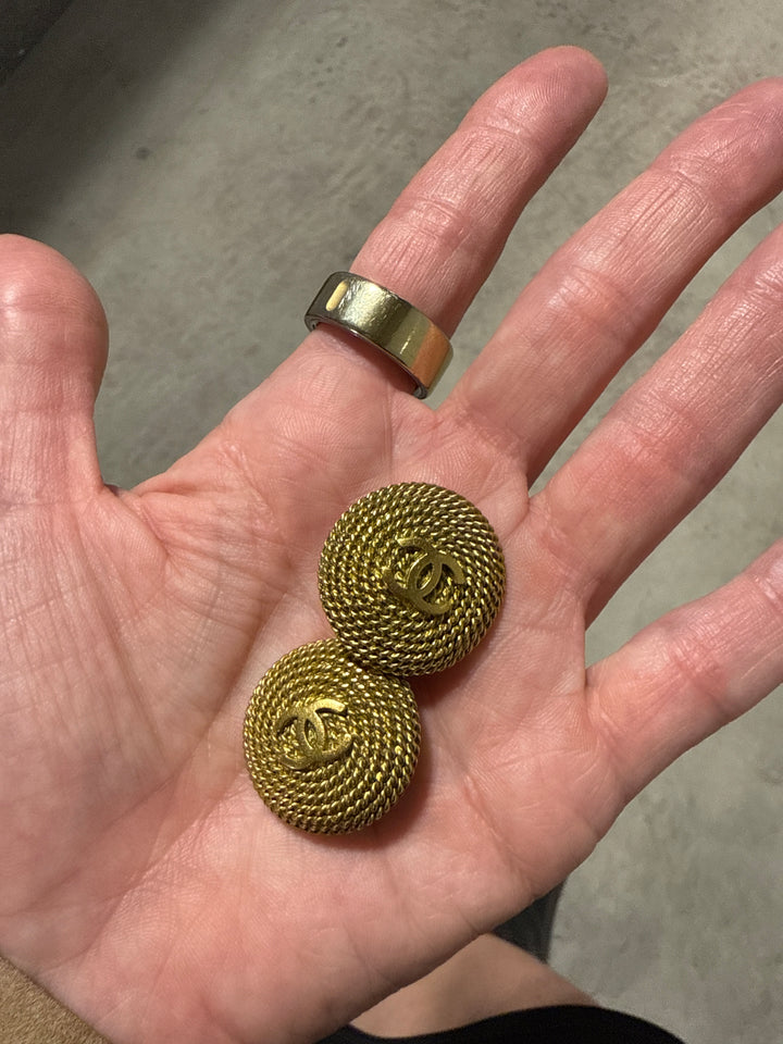 Chanel Vintage Woven Earrings