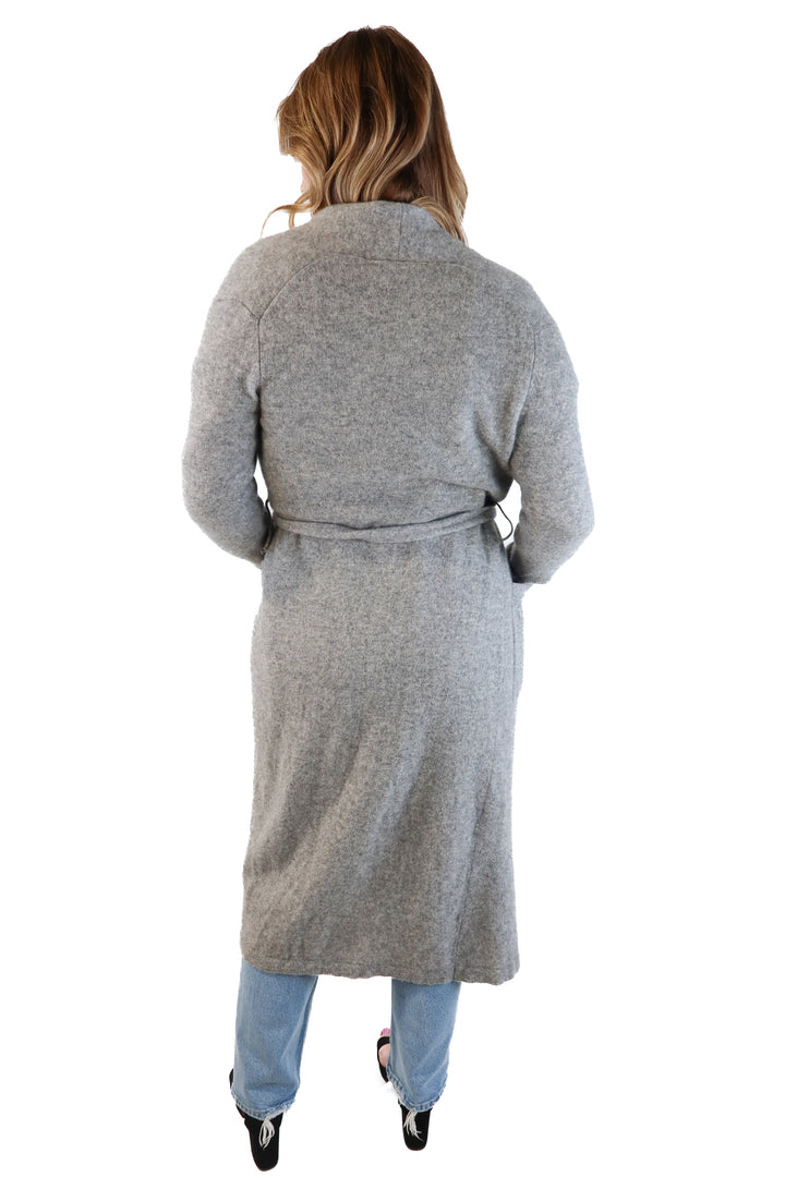 White + Warren Grey Cashmere Cardigan (S; retail $595)