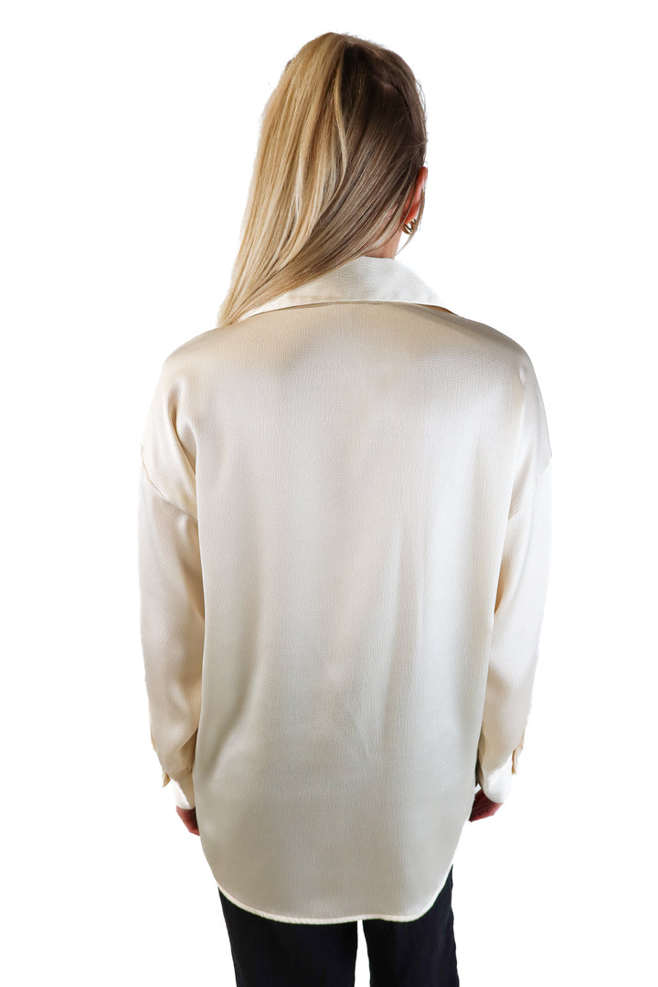 Esqualo Silky Cream Blouse (8; retail $100)