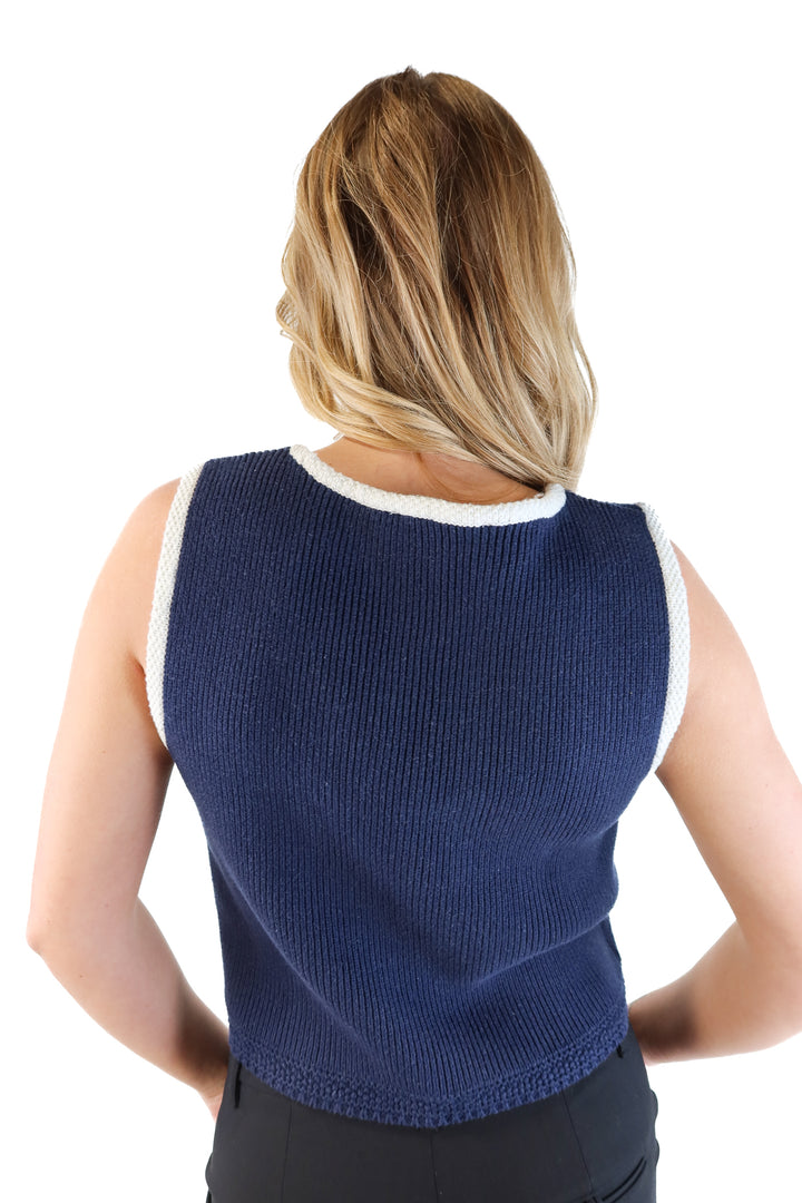 Abercrombie Navy Knit Vest (M; retail $75)