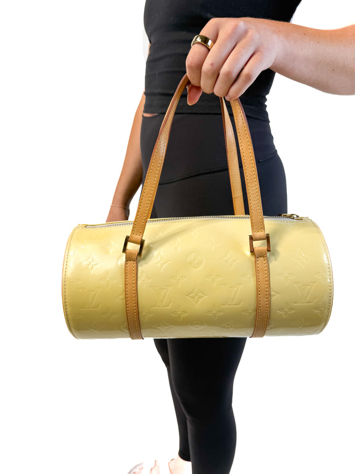 SOLD: Louis Vuitton Vernis Perle Patent Bedford Bag in Butter Yellow (Vintage)